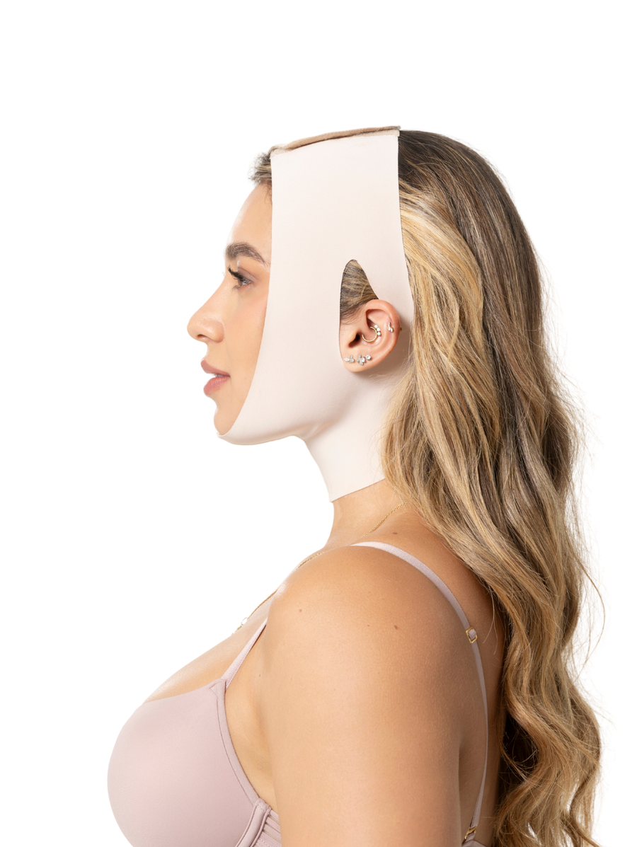 Fajas Salome C32VE Post-Surgery Chin Strap & Neck Compression Garment