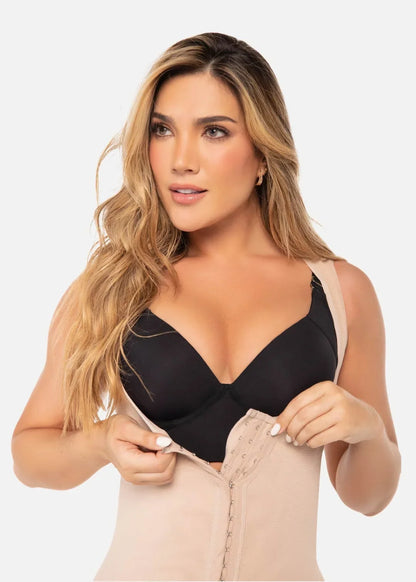 Open-Bust Full Body Shapewear with Posture Support & Butt Lift