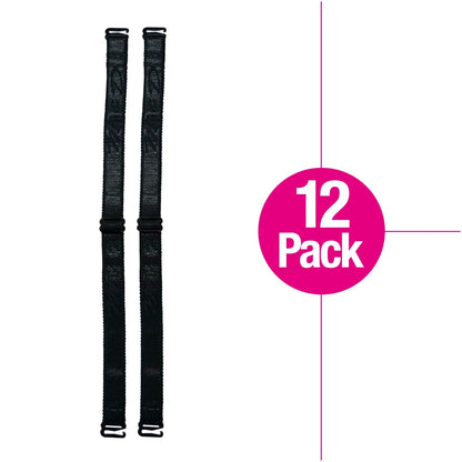 Fajas MYD 01250 Removable and Adjustable Thin Bra Straps - 12 Pack