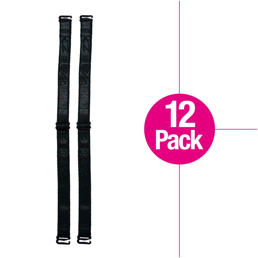 Fajas MYD 01250 Removable and Adjustable Thin Bra Straps - 12 Pack