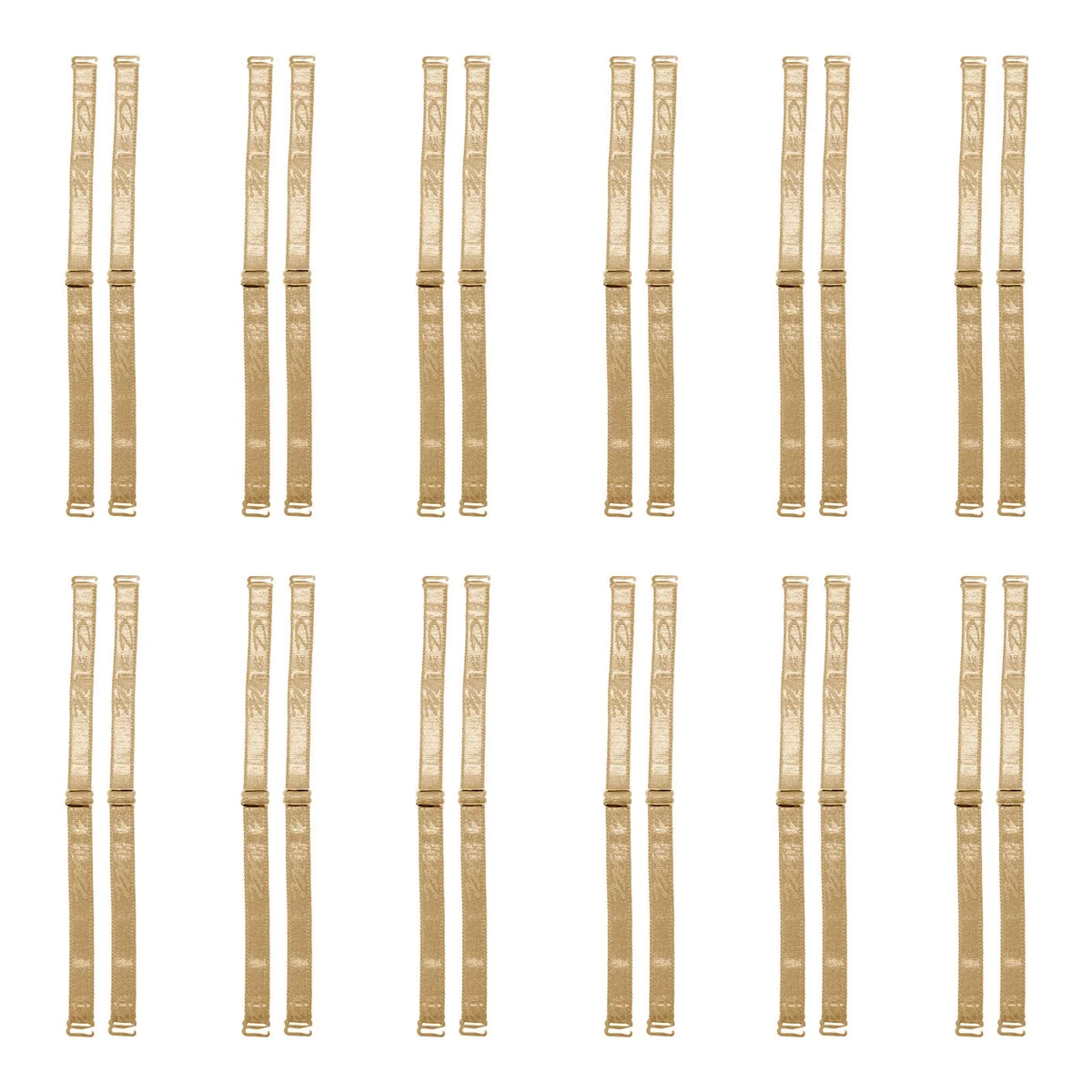 Fajas MYD 01250 Removable and Adjustable Thin Bra Straps - 12 Pack