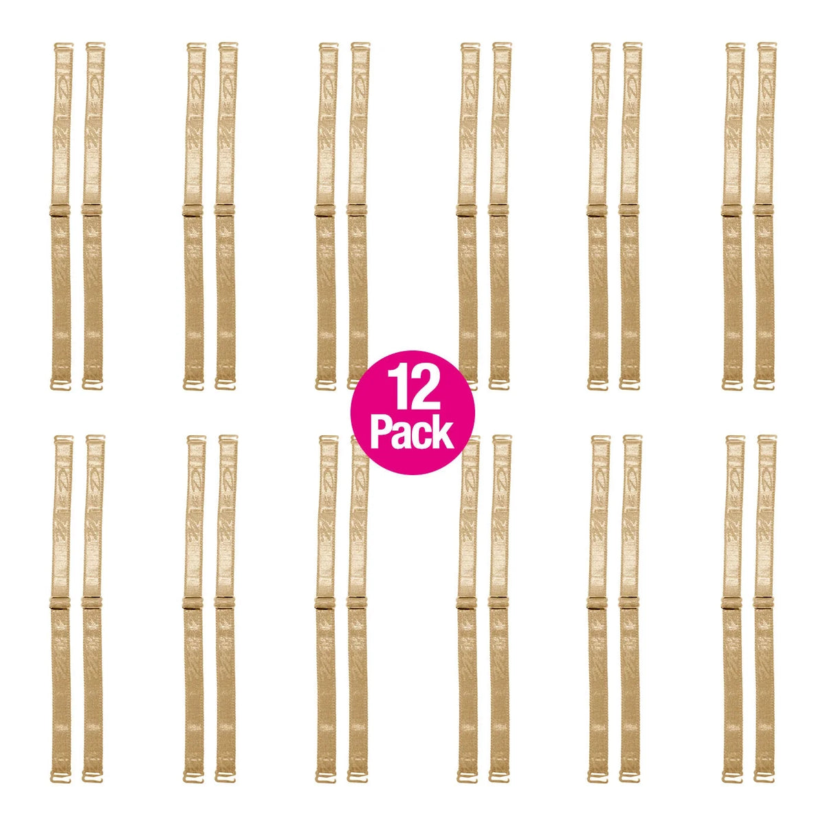 Fajas MYD 01250 Removable and Adjustable Thin Bra Straps - 12 Pack