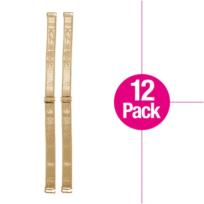 Fajas MYD 01250 Removable and Adjustable Thin Bra Straps - 12 Pack