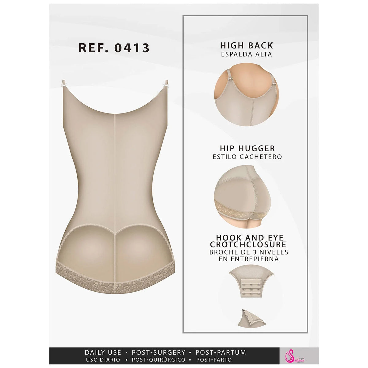 Fajas Salome 0413| Butt Lifter Tummy Control Shapewear for Women
